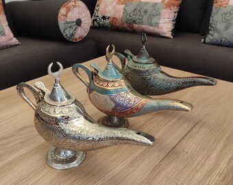 Moroccan Aladdin Genie Lamps – Brass Decorative Oil Lamps
