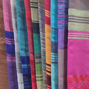 Handmade Moroccan Scarf from Cactus Silk – Handwoven in Vibrant Colors - Sustainable and Stylish Accessory