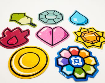 Holographic Trainer Badge Stickers: Retro Gaming Fan Art