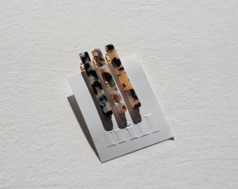 Modern Resin Hair Clip Set, Acetate, Acrylic