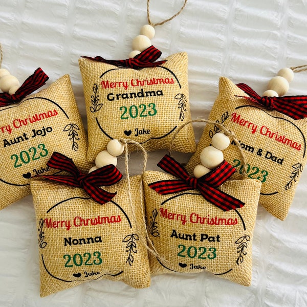 Burlap Ornament Etsy