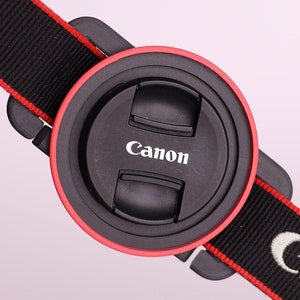 Multi-size Lens Cap Holder for DSLR/Mirrorless Digital Camera Straps | customizable up to 4 lens cap sizes