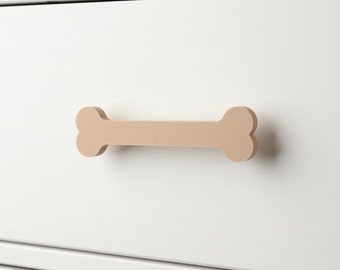 Maniglia per cassetto in osso / maniglia per cassetto a tema cane, maniglia a due viti