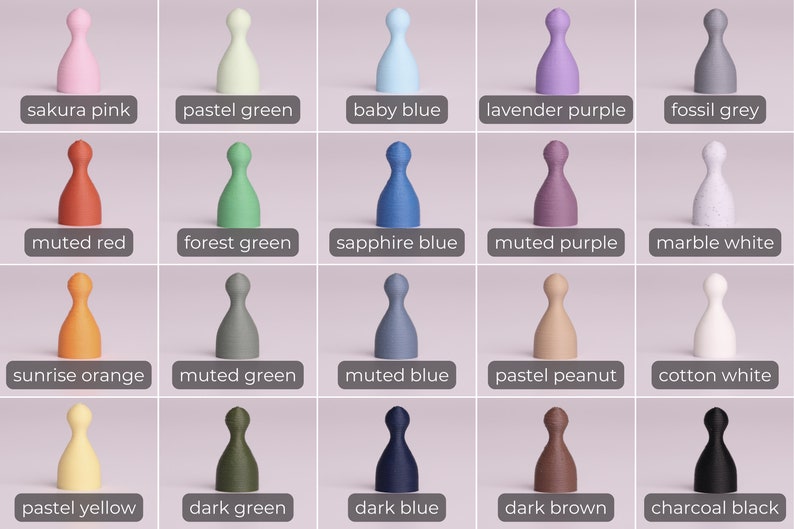 20 images of totems to display the color options