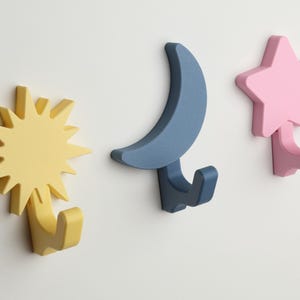 Sky Wall Hook | sun, moon, star, planet, cloud