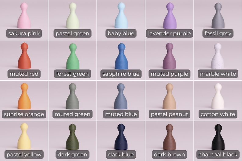 20 images of totems to display the color options
