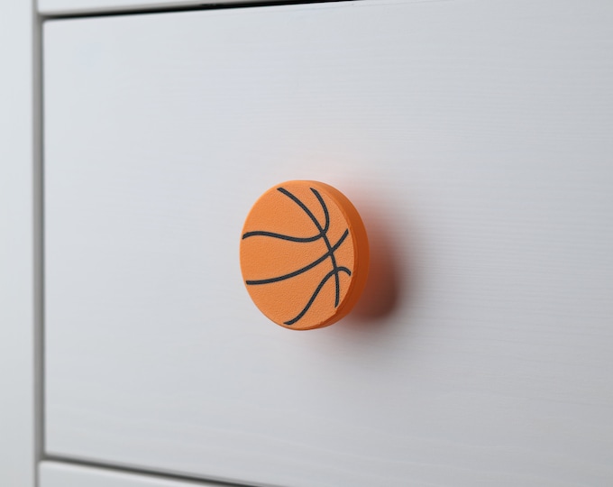 Basketball Drawer Knob | dresser knob for sports themed kids room