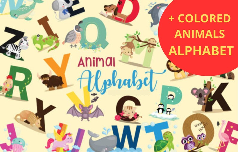 10 Animal Alphabet Coloring Pages for Kids to Learn and Have Fun