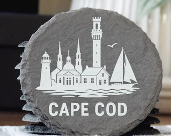 Gegraveerde Cape Cod-onderzetters