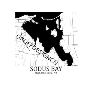 Karte von Sodus Bay, NY Digital SVG