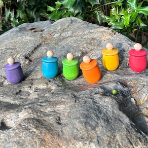 Wooden Color Matching Spinning Top Toy