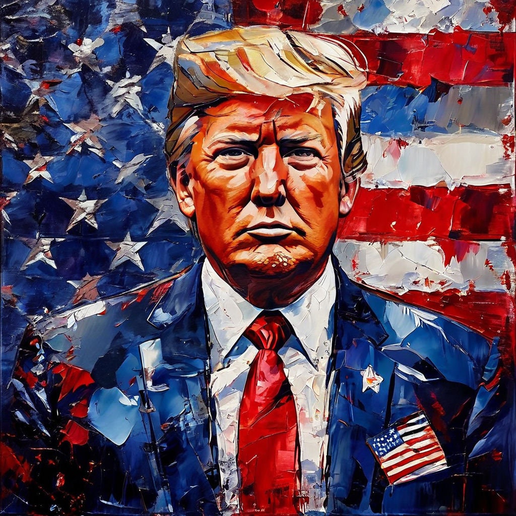 Original Donald Trump Oil Painting Portrait Etsy Original Donald Trump Oil Painting Portrait Etsy
