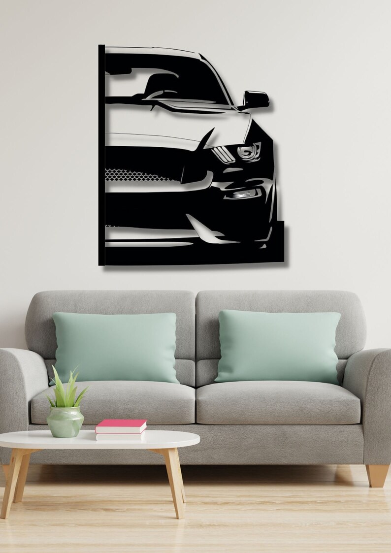 Ford Shelby GT350 Detailed Silhouette Metal Wall Art,car ,wall Art