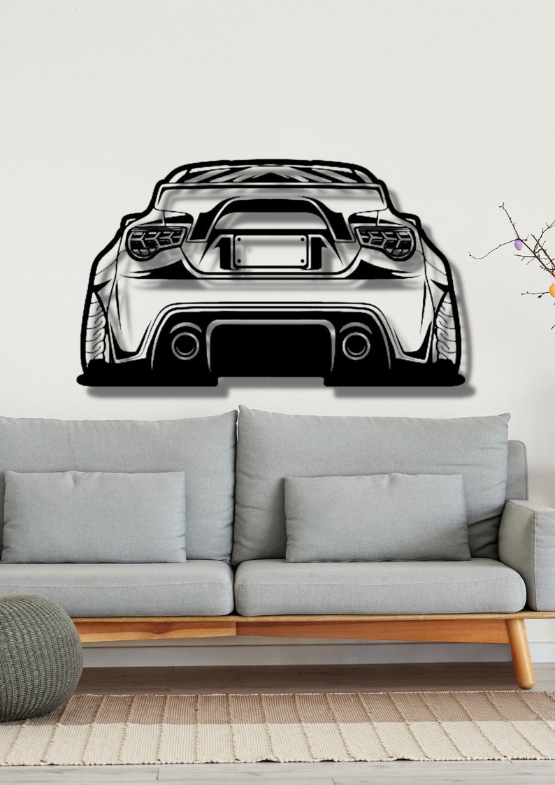 Toyota GT86 Detailed Silhouette Metal Wall Art,car ,wall Art,custom Car