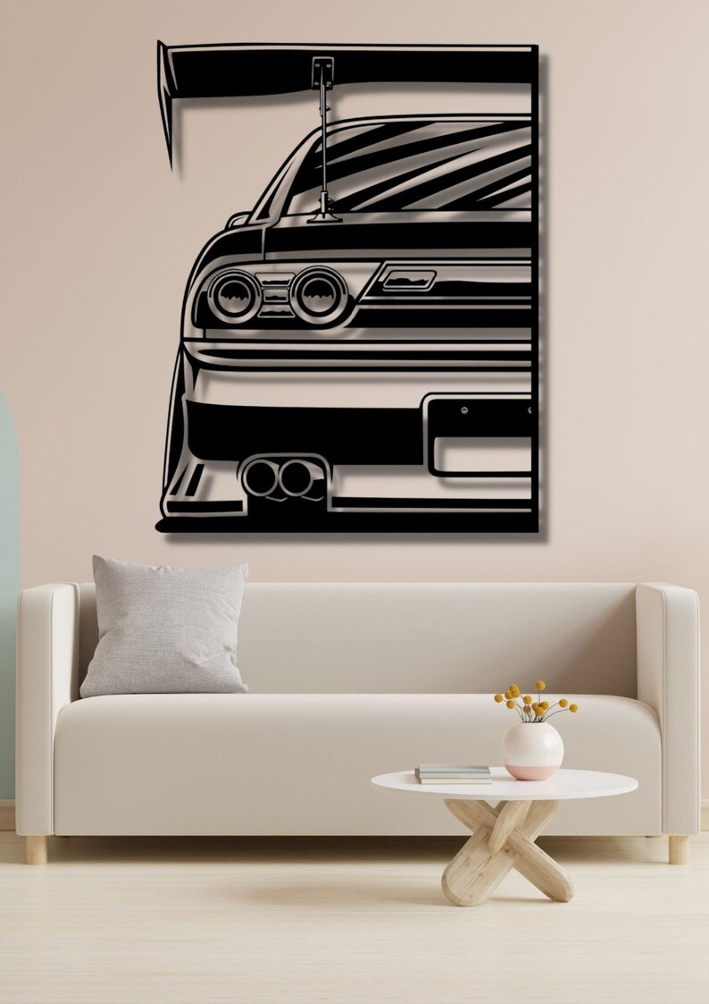 Nissan 240SX180SX Detailed Silhouette Metal Wall Art,car ,wall Art