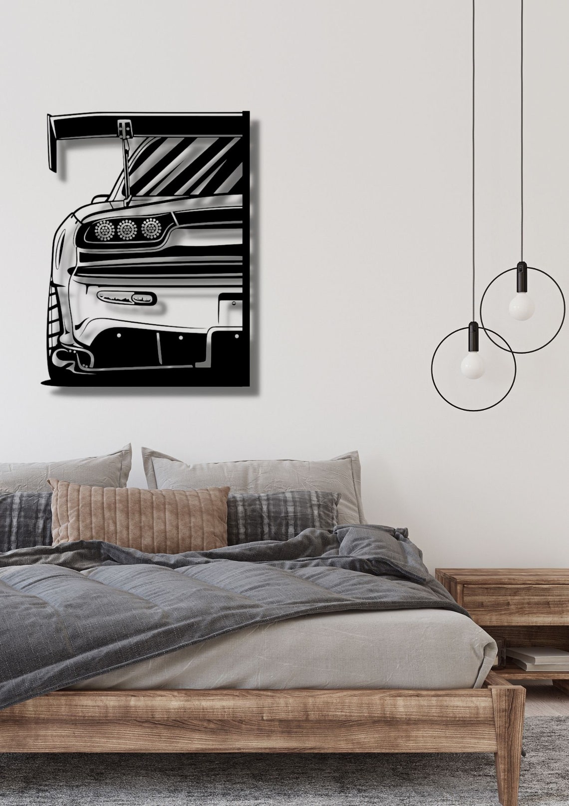 Mazda RX7 FD3 Detailed Silhouette Metal Wall Art,car ,wall Art,custom