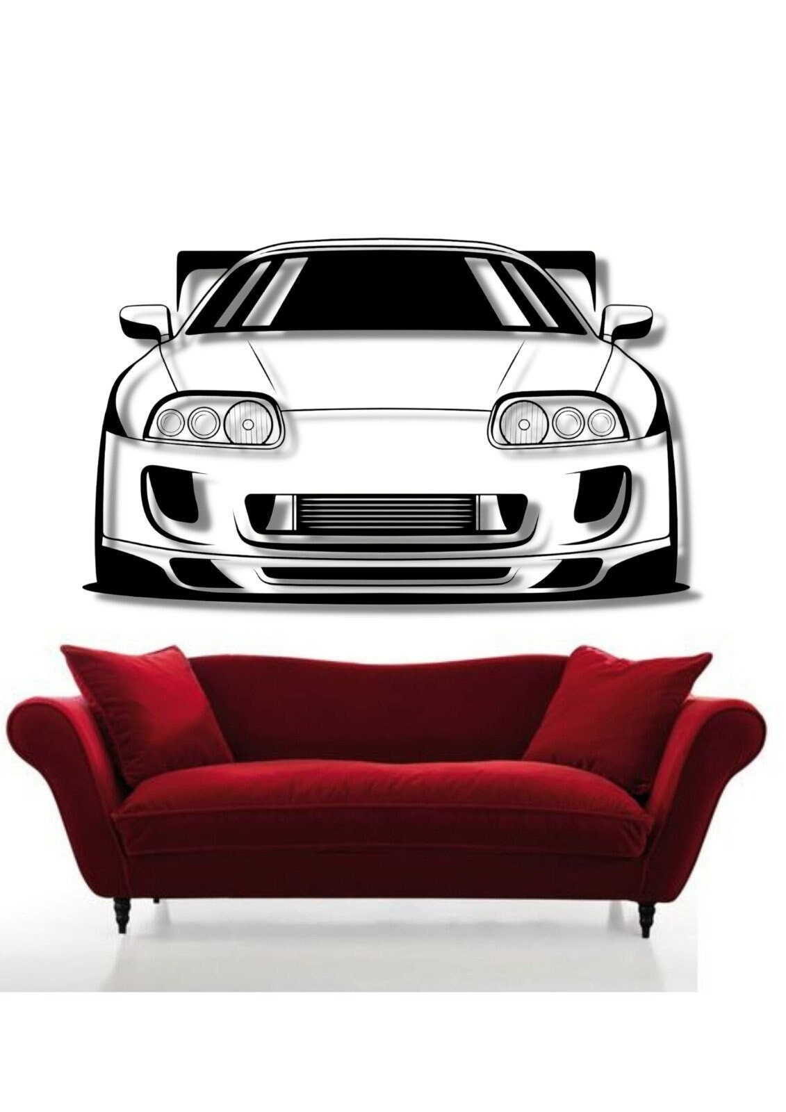 Toyota Supra MK4 Detailed Silhouette Metal Wall Art,car ,wall Art