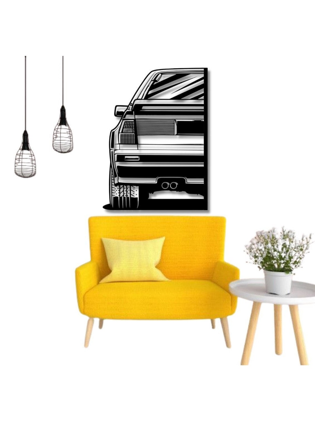 Audi S1 Quattro Detailed Silhouette Metal Wall Art,car ,wall Art,custom