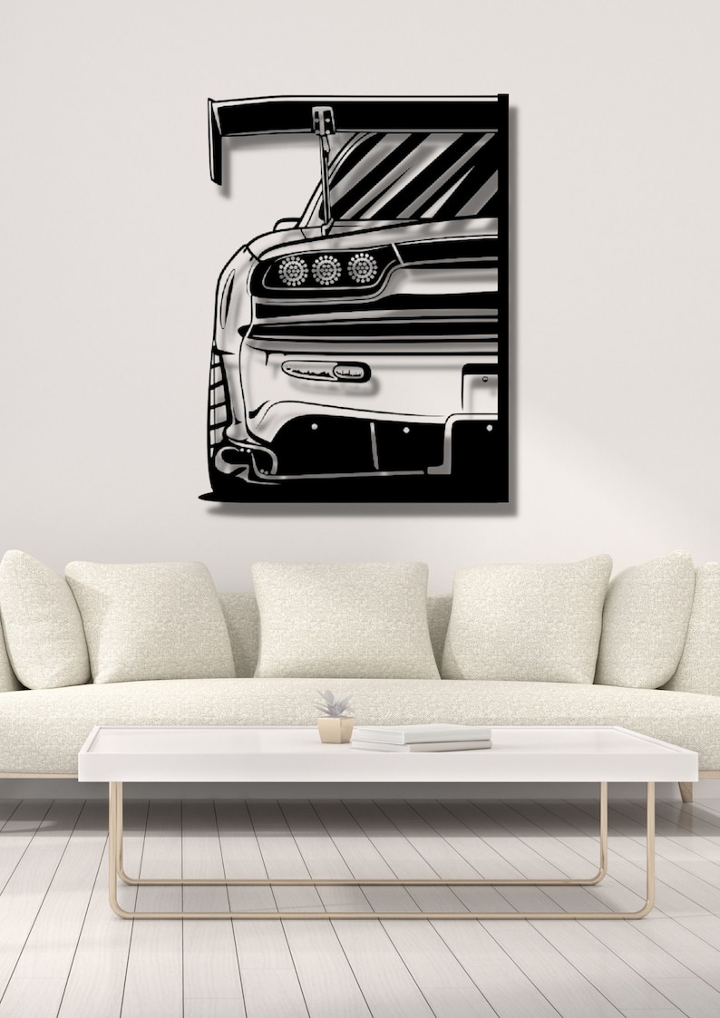 Mazda RX7 FD3 Detailed Silhouette Metal Wall Art,car ,wall Art,custom