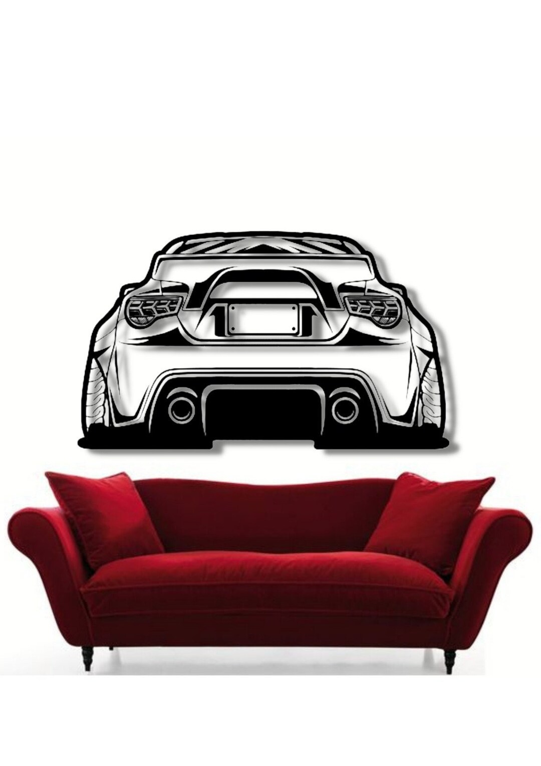 Toyota GT86 Detailed Silhouette Metal Wall Art,car ,wall Art,custom Car