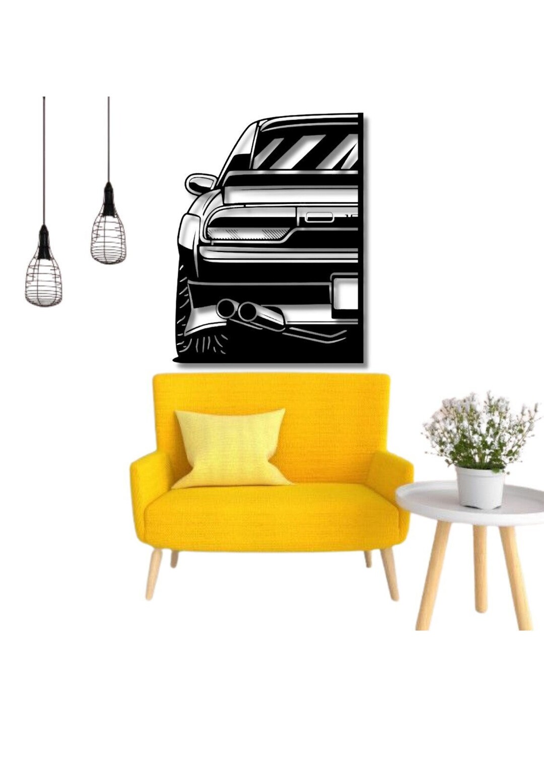 Nissan 180X Detailed Silhouette Metal Wall Art,car ,wall Art,custom Car