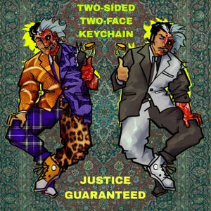 Harvey Dent/Two-face from acrylic double-sided keychain
