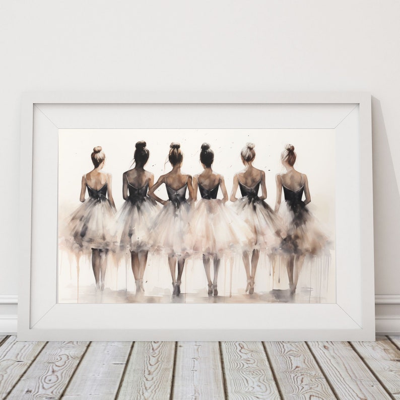 PRINTABLE Ballerina Wall Art, Pale Watercolor Ballet Dancer Print ...