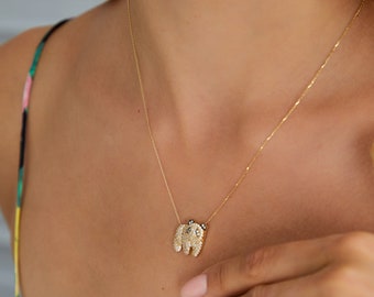 Gold Panda Necklace - 14K Gold, Animal Lover, Gift for Friends