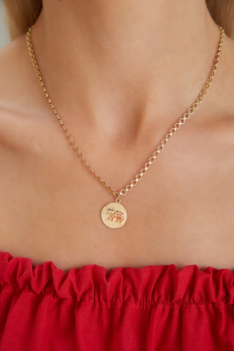 14k Gold Elephant Necklace Minimalist and Birthday Gift image 8