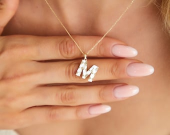 Personalized Gold Necklace with Name Letter