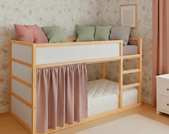 Zasłona na łóżko IKEA KURA, panel z bawełny organicznej 100%, ręcznie robiony muślin