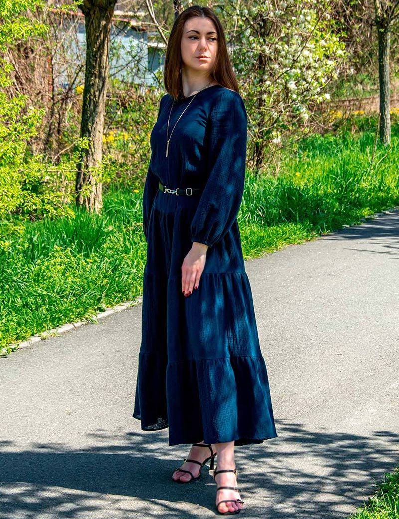 blue muslin dress MUSLIN DRESS SKY BLUE main image 0