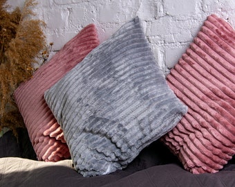 Super Soft Plush Pillow Cover in standard, king, flesh, euro-sham and custom sizes.