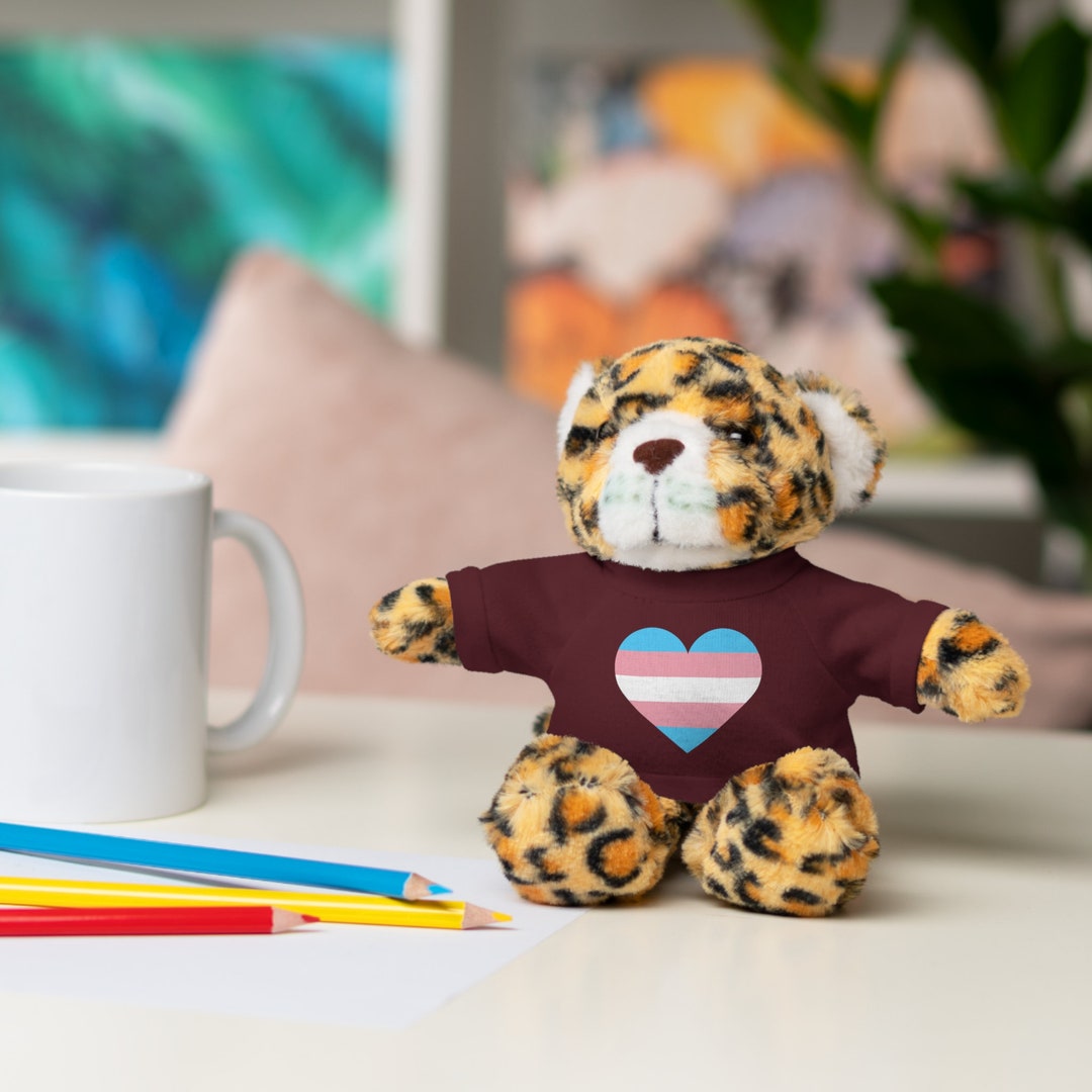 Stuffed Animals With Transgender Flag Tee Etsy