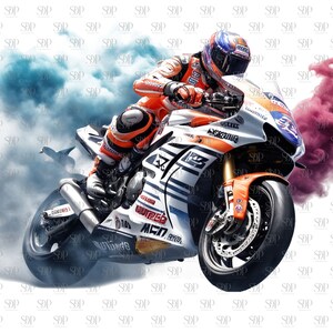 Zestaw clipartów PNG z motocyklami: Wzory sublimacji motocykli (do użytku komercyjnego) zdjęcie 2