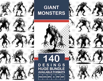 Monster Svg, Demon Svg Bundle, Devil Svg Cut File, Demonic Tshirt Svg, Monster Vector, Monster Clipart, Demon Svg Png, Scary Svg Shirt