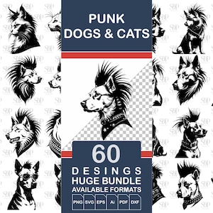 Punk Dog Svg,Punk Dog Svg Bundle,Cartoon Dog SVG,Punk Dog Svg,Peeking Dog,Dog Silhouette,Crazy Dog Silhouette,Dog Svg Png,Dog Vector