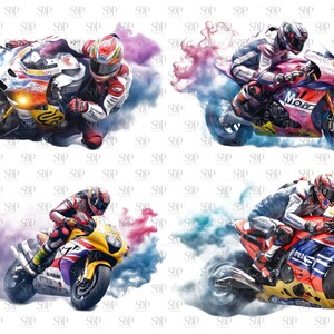 Zestaw clipartów PNG z motocyklami: Wzory sublimacji motocykli (do użytku komercyjnego) zdjęcie 3