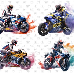 Zestaw clipartów PNG z motocyklami: Wzory sublimacji motocykli (do użytku komercyjnego) zdjęcie 7