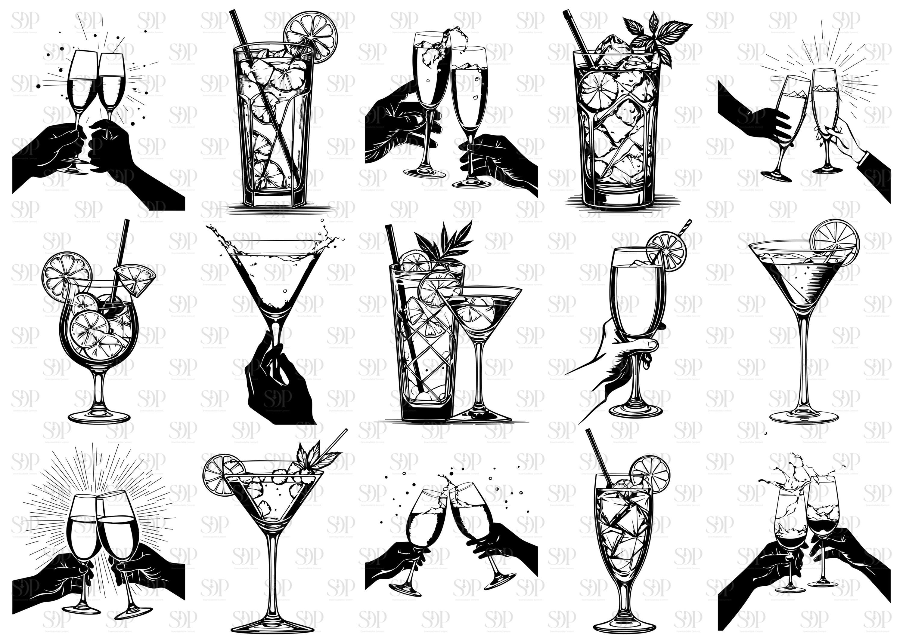 Cocktail Svg, Cocktail Svg Bundle, Cocktail Clipart, Cocktail Svg Files ...