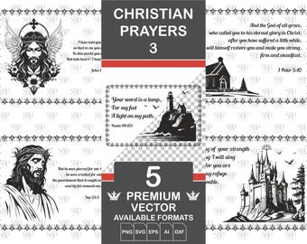 Bible Verse SVG Bundle for Laser Cutting, Cutting Boards & Engraving