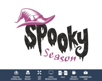 Spooky Season Halloween SVG: Witch Hat Design (Digital Download)