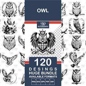 Chouette Svg, ensemble Svg hibou, hibou Png, fichier Svg hibou, hibou Svg laser, clipart hibou, silhouette hibou, hibou couper fichier, hibou floral hibou, fichier laser hibou