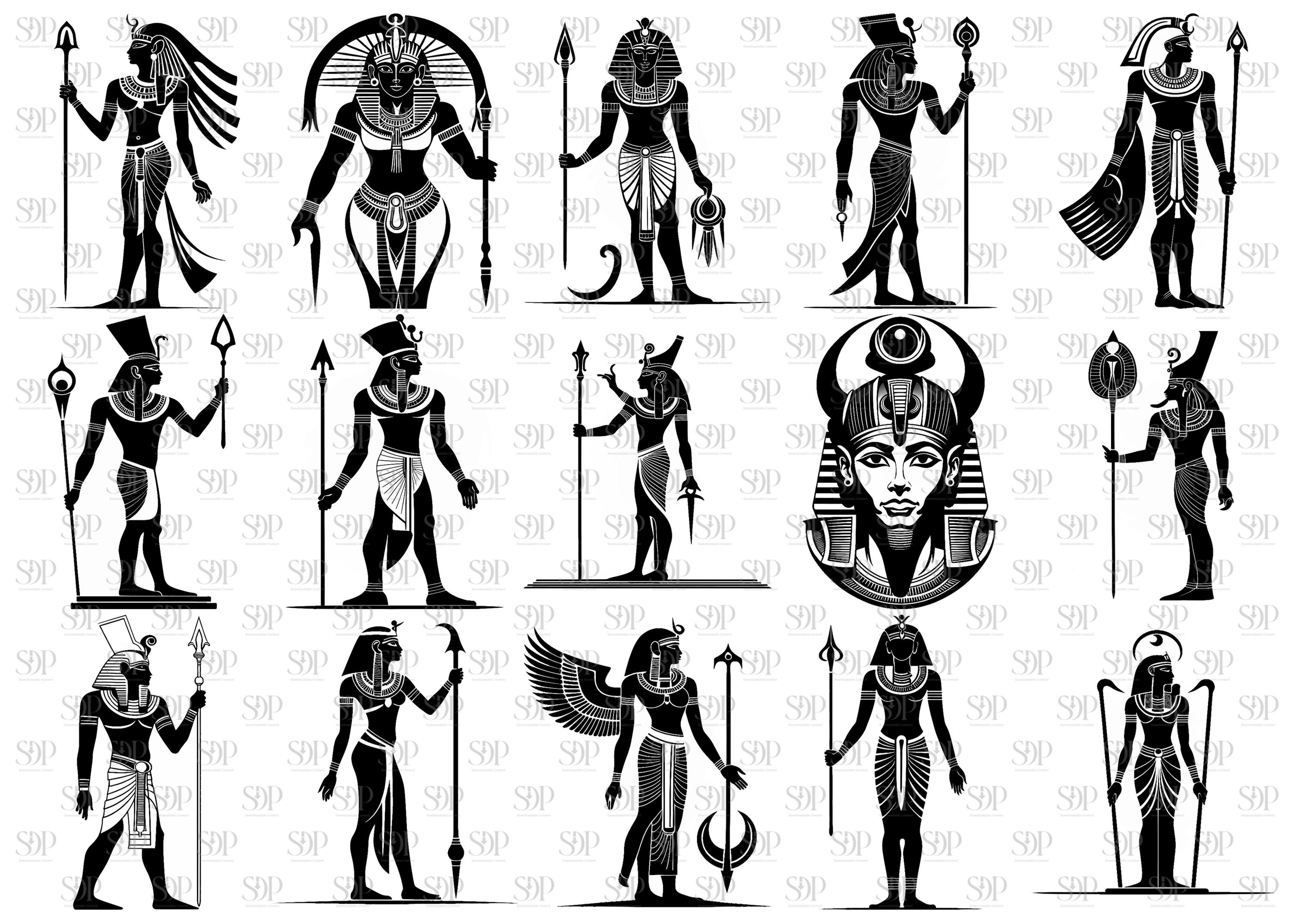Egyptian Svg, Egyptian Gods Svg Bundle, Egyptian Svg Cut File, Egyptian ...