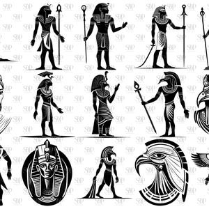 Egyptian Svg, Egyptian Gods Svg Bundle, Egyptian Svg Cut File, Egyptian ...