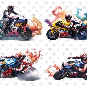 Zestaw clipartów PNG z motocyklami: Wzory sublimacji motocykli (do użytku komercyjnego) zdjęcie 5