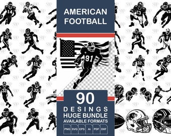90 American Football SVG,Football Vector File,Football Svg Designs,American Football Cricut, Football Svg,American Player SVG,Commercial Use