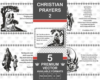 Bible Verse SVG Laser Cut Files: Christian Line Art (Digital Download)