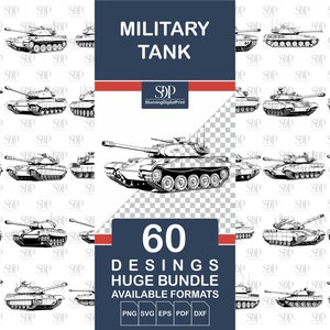 60 Tank Svg, Military Tank Vector File,Tank Svg, Army Tank Clipart,Tank Silhouette,Tank tshirt,Tank Vector,Military Symbols,Commercial Use
