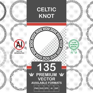 Ramki celtyckie z okręgami: 135 wektorowych plików SVG (do użytku komercyjnego)